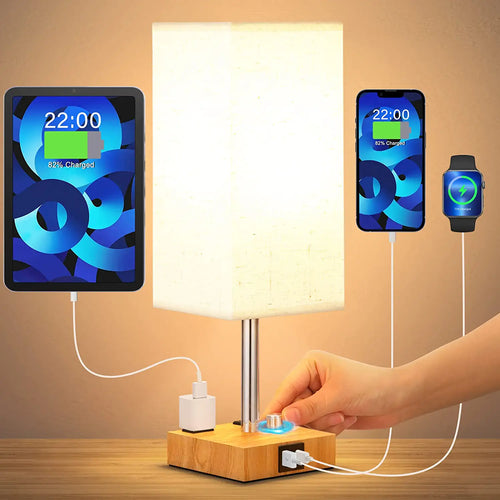Table Lamp with Speaker and Wireless Charger