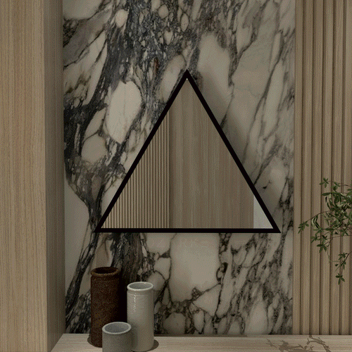 3D Triangle Infinity Mirror Wall Light