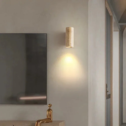 StoneGlow - Modern Wall Lamp with Natural Stone Look for Living Room and Bedroom