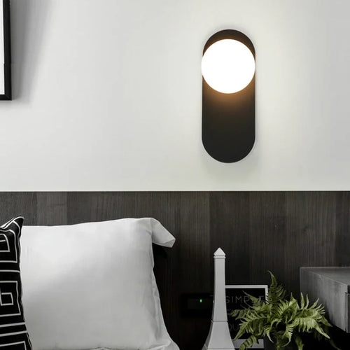 GlowSphere - Modern LED Wall Lamp with Glass Globe for Living Room and Hallway