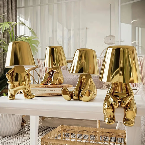 GoldenGrace - Gold Statue Table Lamp
