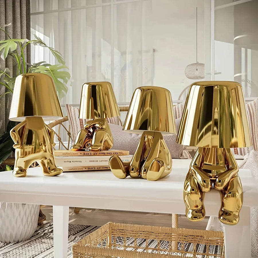 GoldenGrace - Gold Statue Table Lamp