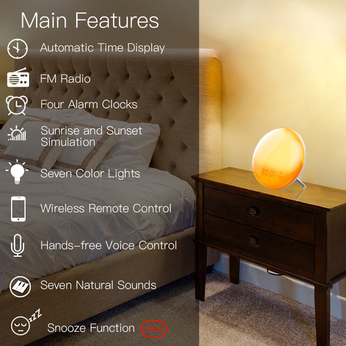 Wi-Fi LED Alarm Clock with Colour-Changing Display