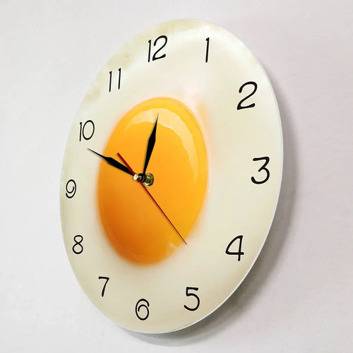 SunnySide – Fried Egg Kitchen Wall Clock, 3D Design