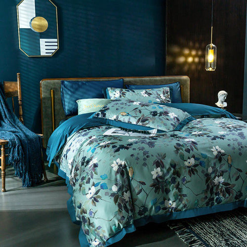Watercolour Bloom Duvet Cover Set – Egyptian Cotton
