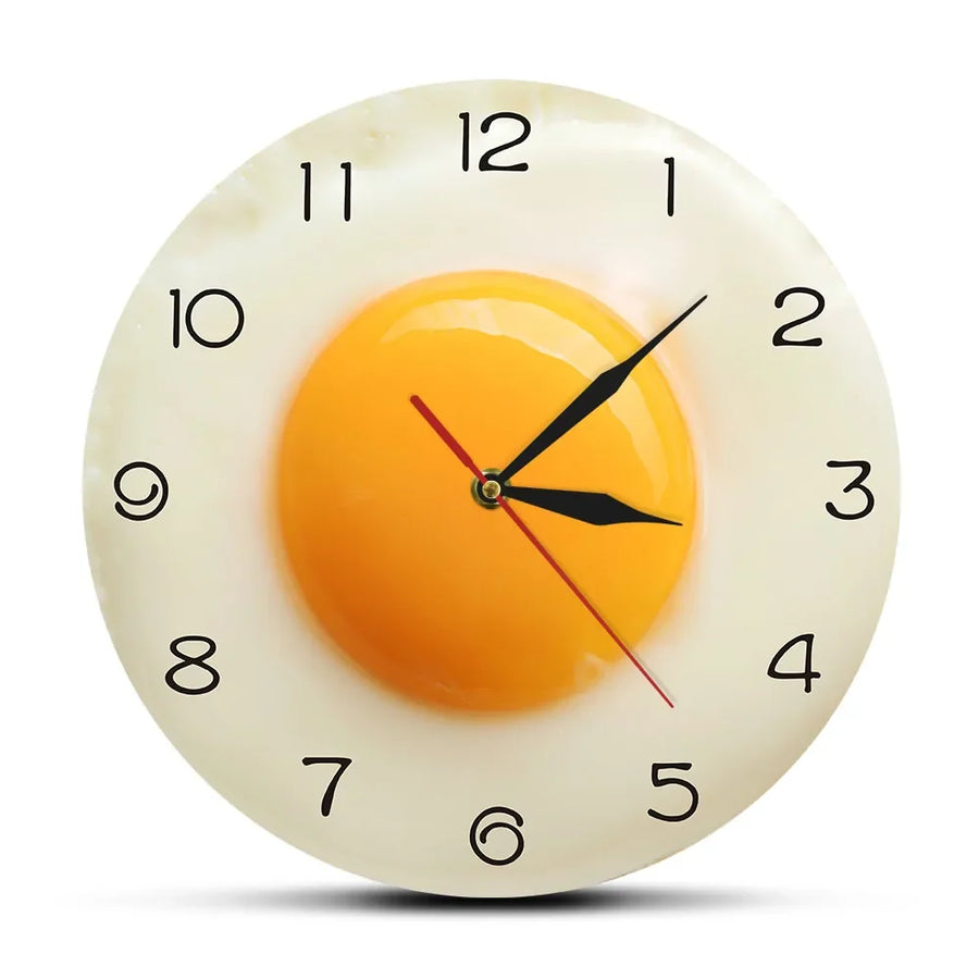 SunnySide – Fried Egg Kitchen Wall Clock, 3D Design
