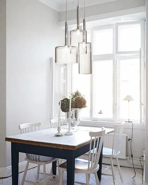 Crystal Table Lamp with Hanging Light