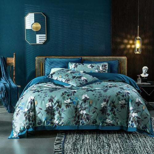 Watercolour Bloom Duvet Cover Set – Egyptian Cotton