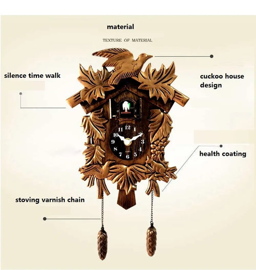 BirdTime – Classic Cuckoo Clock with Sound and Decorative Design