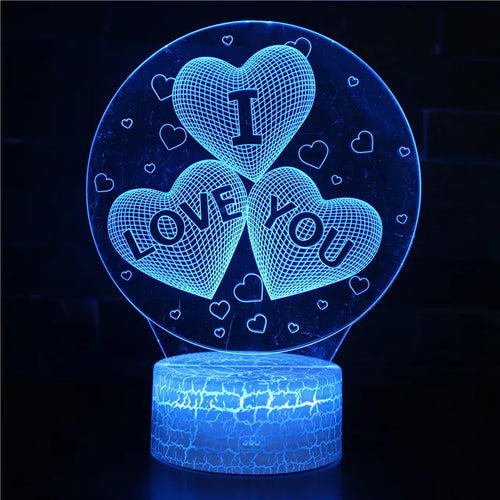 LoveGlow - Romantic LED Heart Night Light with Color Change and Remote Control