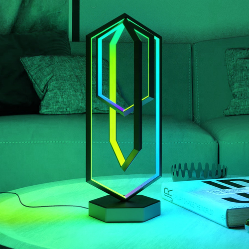 Geometric Table Lamp with Smart LED Lighting