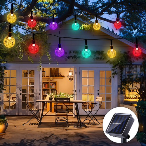 BubbleOrb - Solar-Powered Outdoor String Lights