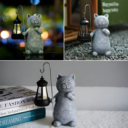 KittyBeam - Charming Solar Cat Lantern for Garden Fun
