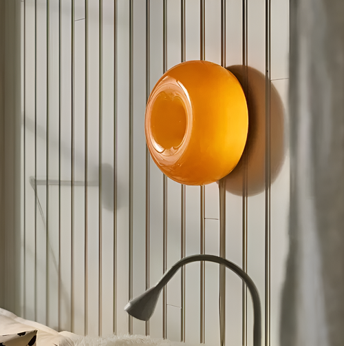 Orange Donut Lamp - Stylish Wall Light and Table Lamp