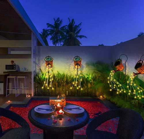 IllumiGarden - Solar Watering Can Garden Light