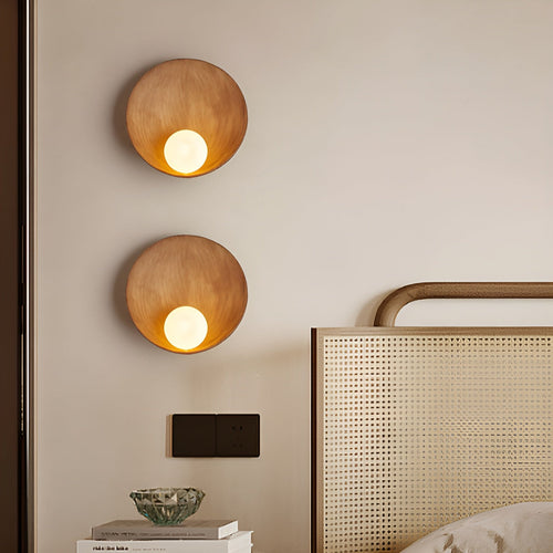 White Pearl Lamp - White Wall Light with Wabi-Sabi Design