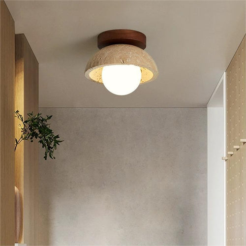 Industrial Modern Beige Stone Wall Lamp