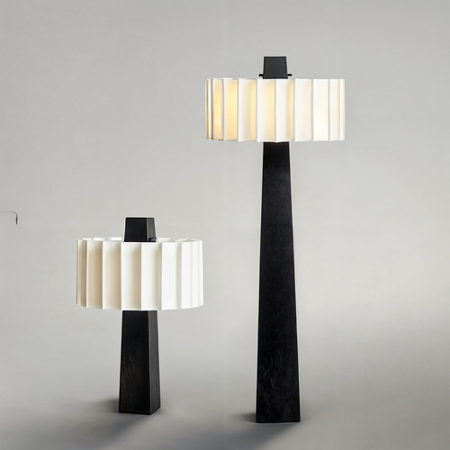 Ines Large Floor Lamp - Modern Elegance in Black and White