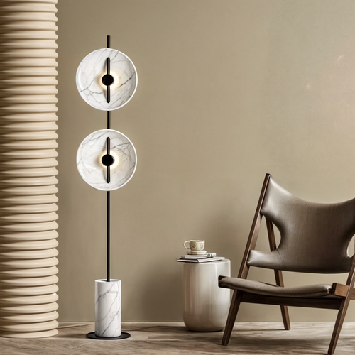 Marble Mania Floor Lamp: Luxury Lighting for an Elegant Interior
