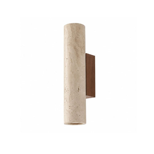 Stone-Effect Cylindrical Wall Light – Dual Light Direction