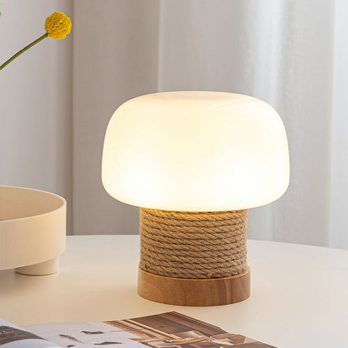 LumiWood - Modern Table Lamp with Wooden Base