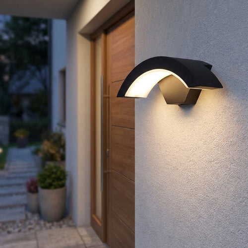 U-Shape Outdoor LED Wall Light – Black