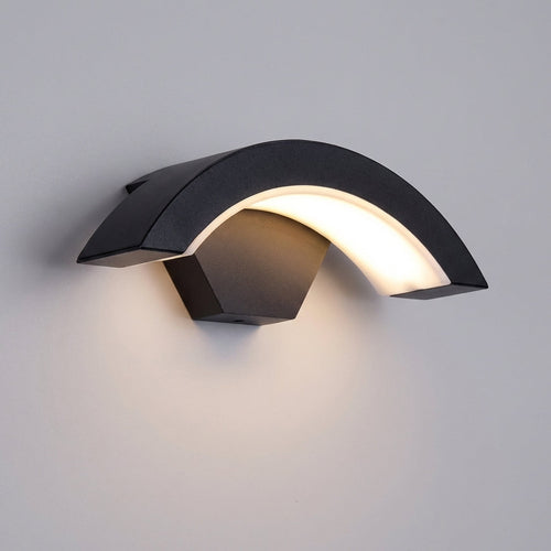 U-Shape Outdoor LED Wall Light – Black