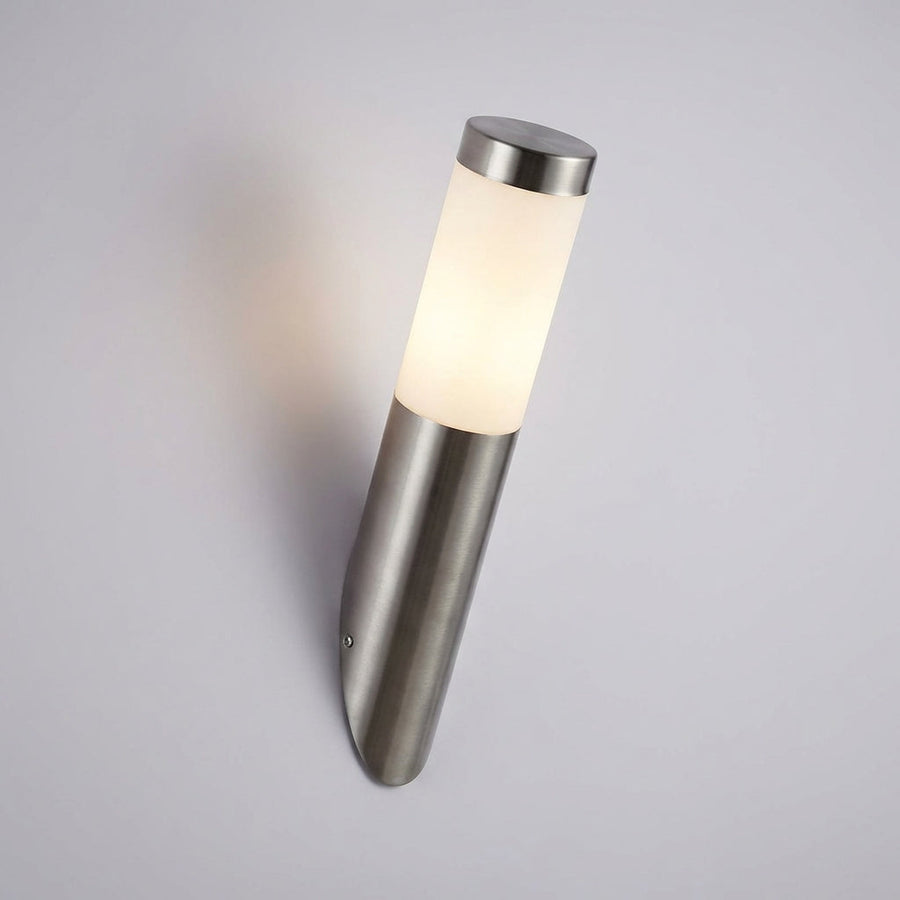 Outdoor LED Wall Light with Motion Sensor – Stainless Steel, Modern Silver