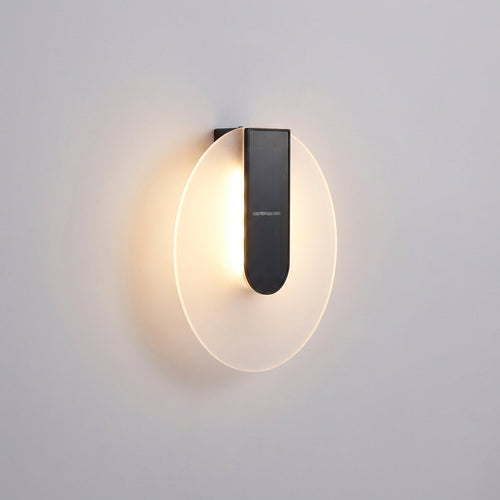 Round Outdoor LED Wall Light – Black, IP65