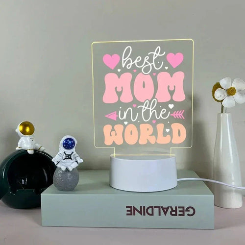 LumiArt - Colorful Acrylic Night Light with LED – Personalizable Decorative Lamp