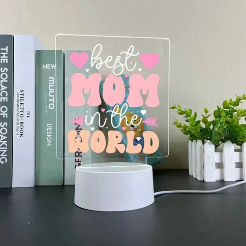 LumiArt - Colorful Acrylic Night Light with LED – Personalizable Decorative Lamp