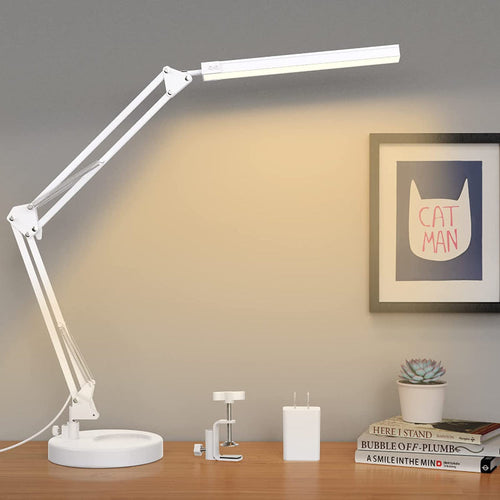 LED Desk Lamp - Clamp Desk Lamp with Swing Arm