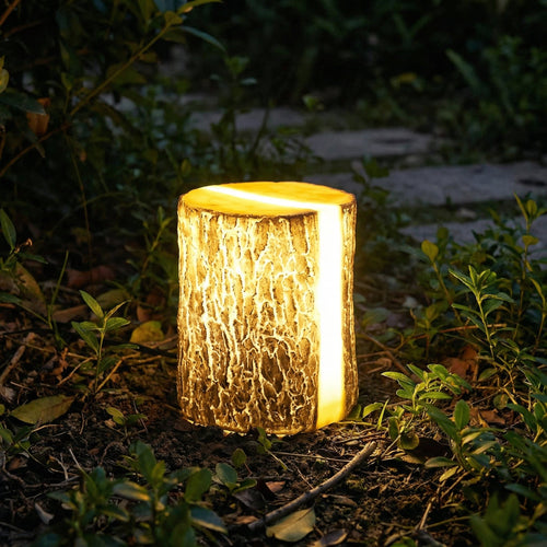Outdoor LED Garden Lamp – Tree Trunk Design, Warm White