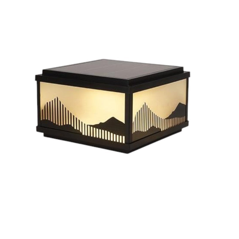 Solar Post Lamp with Warm White LED – Weatherproof