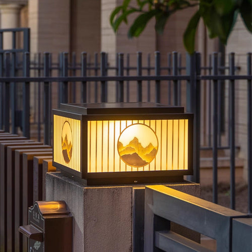 Solar Post Lamp with Warm White LED – Weatherproof