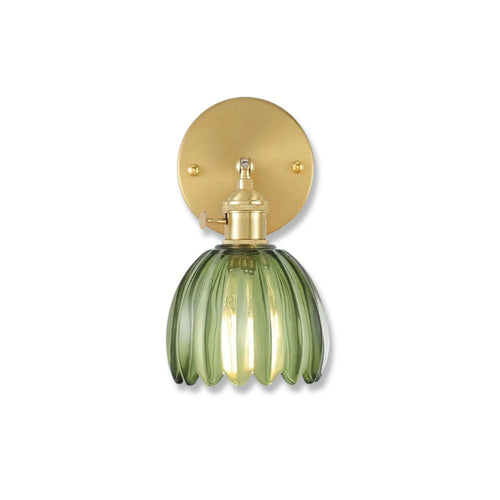 Retro Wall Lamp with Tulip Glass Shade