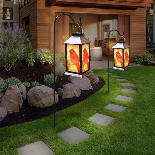 Solar Garden Lantern LED – Gold Finish, Waterproof & Portable
