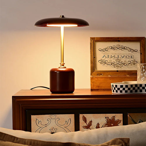 MushroomLuxe – Modern Glass LED Table Lamp, Dimmable Stylish Mushroom Design