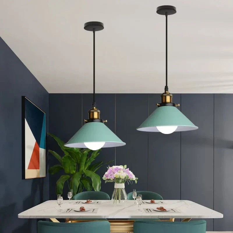 Industrial Elegance - LED Horn Pendant Light