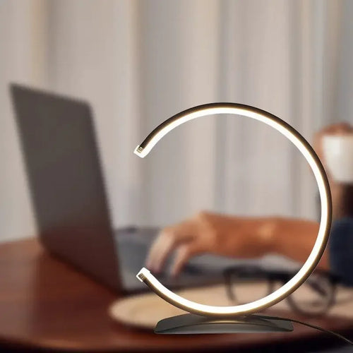 LumiArc – Modern LED Table Lamp with Touch Control, Dimmable & Energy-Efficient