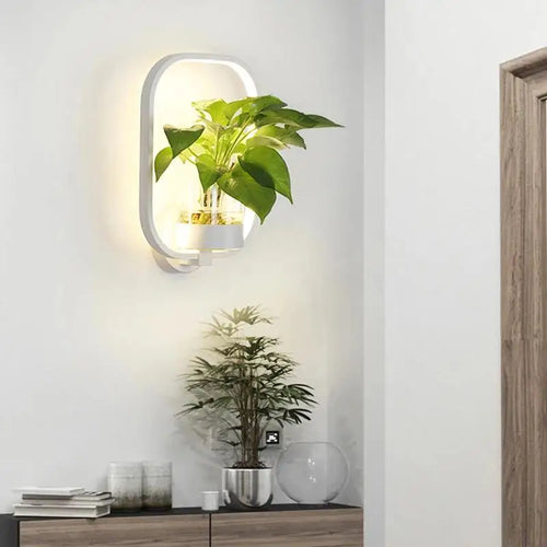 LumiPlanta - LED Wall Lamp with Plant Holder – Stylish Lighting for a Green Ambiance