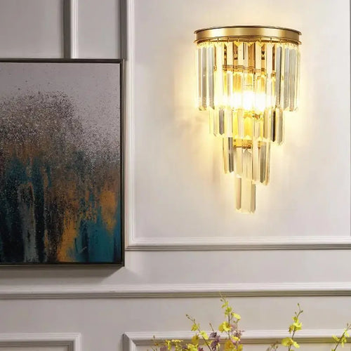 CrystalLuxe - Elegant Crystal Wall Lamp