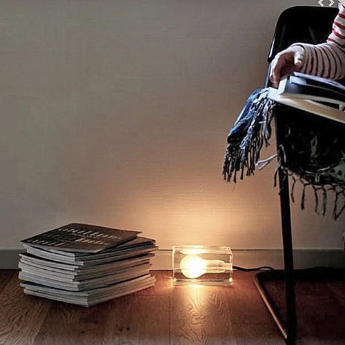 GlowCrystal - Transparent Table Lamp – Modern Lighting for Stylish Interiors