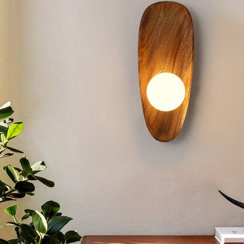 Minimalist Solid Wood Wall Lamp