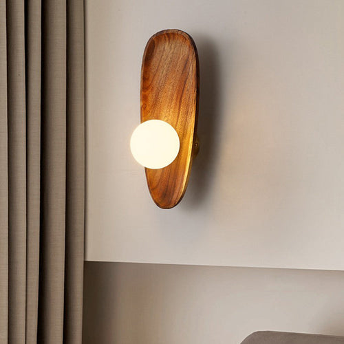 Minimalist Solid Wood Wall Lamp