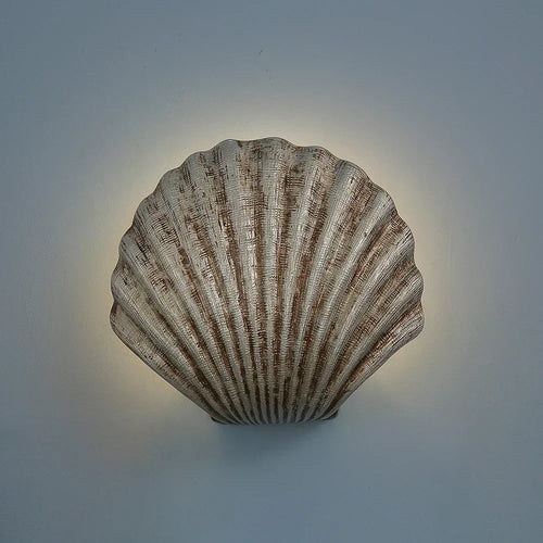 CoastalGlow - Shell Wall Lamp Maritime LED Lighting for Living Room and Hallway