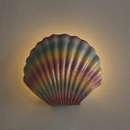 CoastalGlow - Shell Wall Lamp Maritime LED Lighting for Living Room and Hallway
