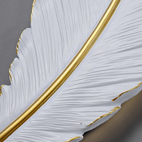FeatherGlow - Modern White Feather Wall Lamp