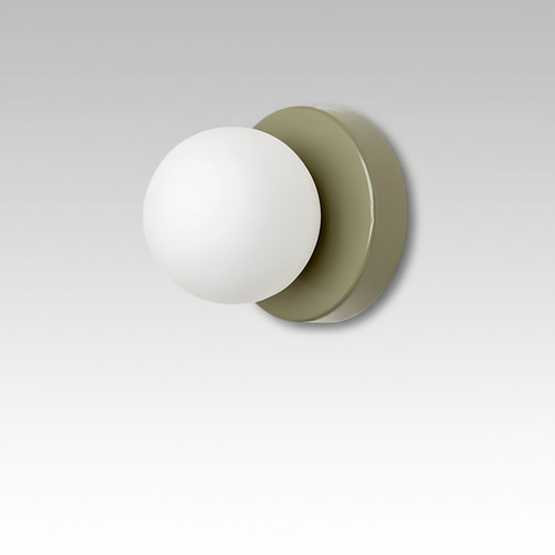 Glass Wall Lamp Modern Metal Indoor Ambient Lighting Round Design