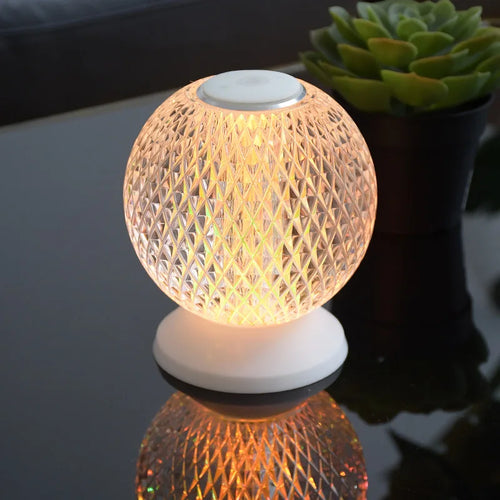 LumiCrystal – Wireless Crystal Table Lamp, Dimmable LED Lighting for Stylish Rooms